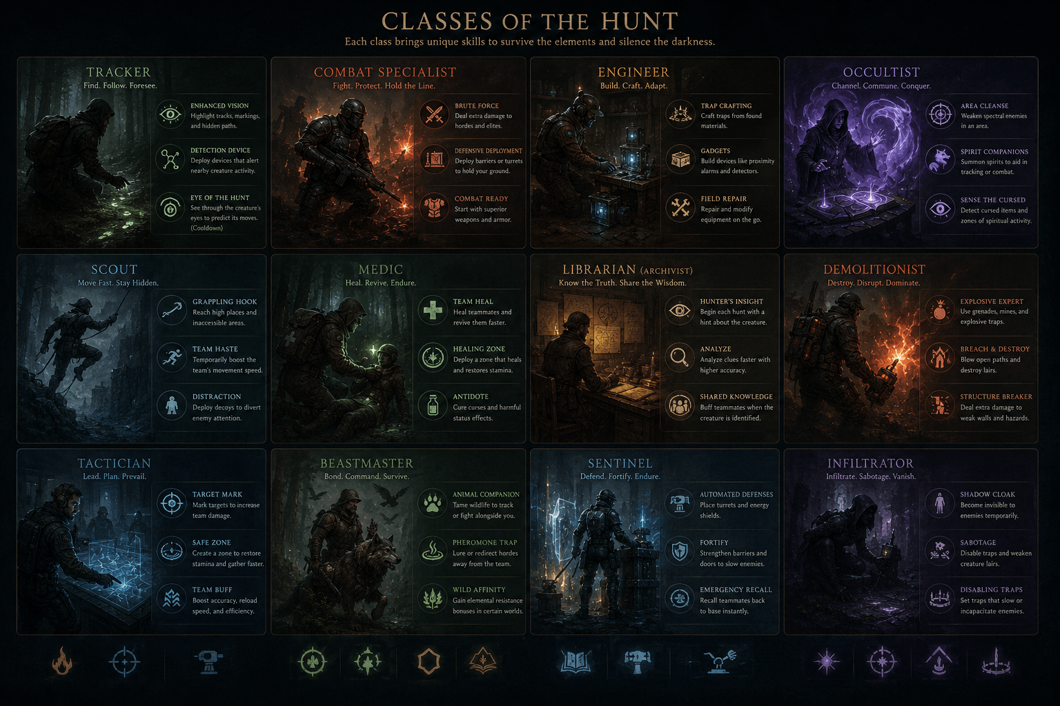 Class concept art for Whisper of the Elements