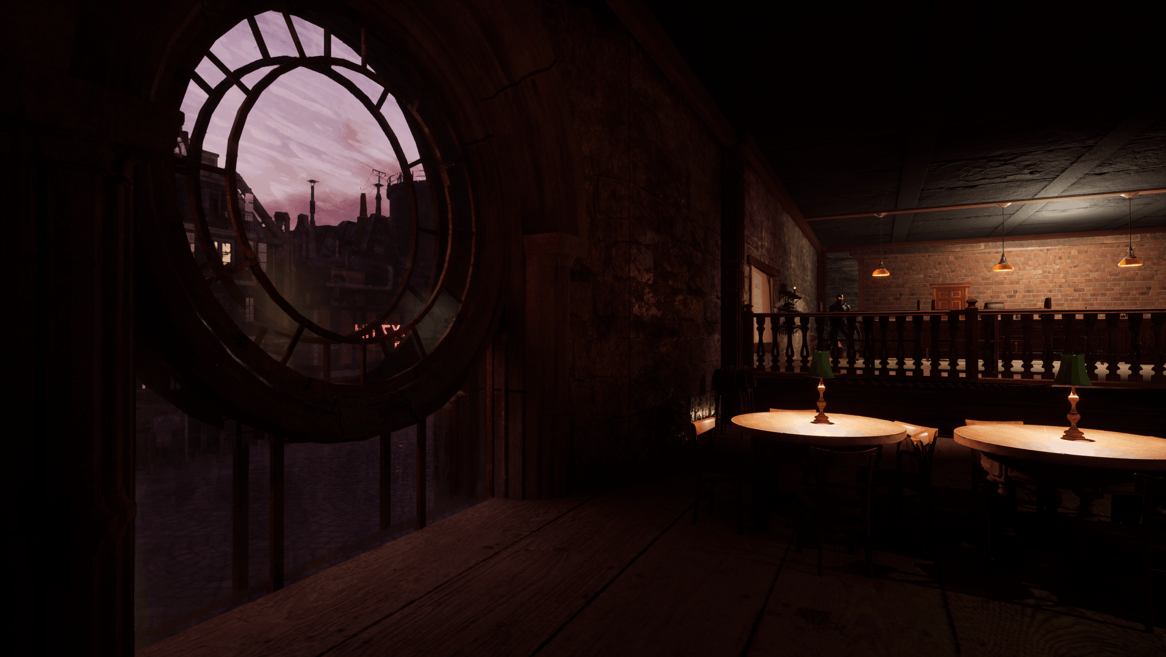 The neighbourhood screenshot from Whisper of the Elements showing the newly created town outside.