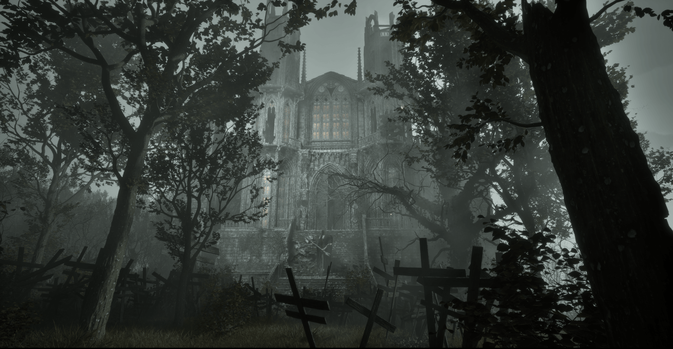 Cathedral investigation screenshot from Whisper of the Elements